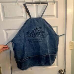 VTG Jefferson National Expansion Memorial St. Louis Arch Embossed Denim Apron